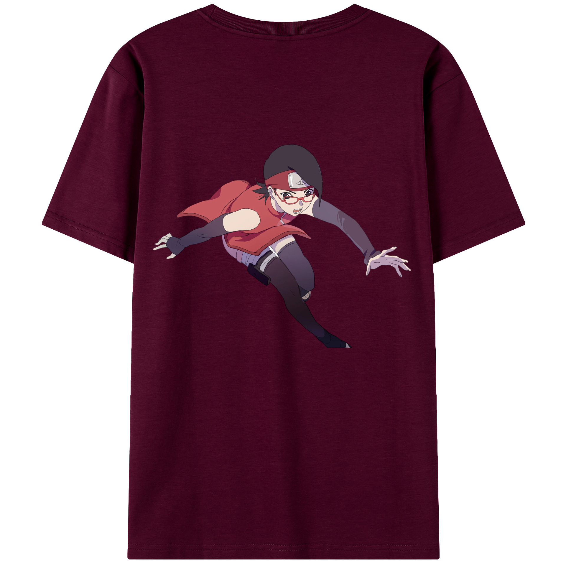 （画像用） NARUTO -ナルト- うちは サラダ Uchiha Sarada レディース半袖Tシャツ(バックプリント)